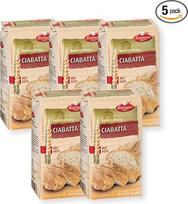 BIELMEIER KÜCHENMEISTER Ciabatta duonos kepimo mišinys, 5 x 500 g, duonos kepimo mišiniai duonos kepimo mašinai ir orkaitei, duona su kepimo mišiniu tapo paprasta