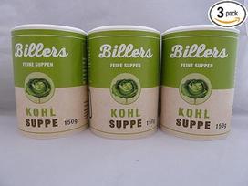 Biller Kopūstų sriuba 3 skardinės po 150 g Greitai paruošiamos dietinės sriubos Slim Vegan Be gliutamato Vegetariška