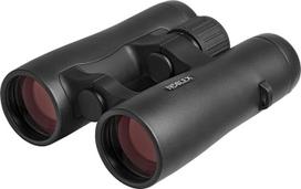 Binoklis NF 10x42 „Vector Premium“ – suaugusiems skirtas lauko binoklis paukščių stebėjimui, pėsčiųjų žygiams ar medžioklei; atsparus vandeniui ir lengvas; juodos spalvos