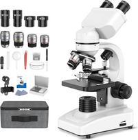 Binokulinis sudėtinis mikroskopas suaugusiesiems ir vaikams: 40X-1000X profesionalus binokulinis mikroskopas su mechaniniu stalu ir LED apšvietimu - dėklas studentams, laboratorijoms, mokykloms, namų ūkiams