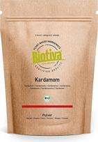 Biotiva Kardamono milteliai malti, ekologiški, 100 g - Kardamono milteliai - imbiero augalas - Elettaria Cardamomum - išpilstyti ir kontroliuojami Vokietijoje (DE-ÖKO-005)