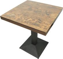 Bistro stalas, kavos stalas, valgomojo stalas, baro stalas, vakarienės stalas, restorano stalas, vidaus kvadratinis valgomojo stalas iš MDF, maksimali apkrova 120 kg, 60 x 60 x 75 cm (su laikrodžiu)