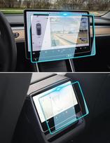 BIXUAN Navigacijos ekrano apsauga suderinama su "Tesla Model Y Juniper/Model 3 Highland 2024 2025" ekrano apsauga 8 colių + 15 colių skaidri 9H atspari įbrėžimams grūdinto stiklo plėvelė Model Y