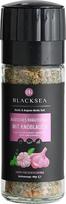 BLACKSEA Egėjo jūros žolelių druska su česnakais 40 g - aromatinga česnakų druska su Viduržemio jūros žolelėmis - puikiai tinka salotoms, paukštienai, sumuštiniams, tapas ir daržovių patiekalams