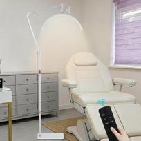 Blakstienų lempa, pusmėnulio formos lempa su telefono laikikliu, blakstienų priauginimo lempa su 360° reguliuojamu galvutės kampu, 3000K–6000K, LED grožio lempos, skirtos tatuiruočių meistrams, makiažo specialistams, grožio salonams ir odos priežiūrai