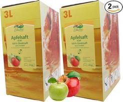 BLEICHHOF obuolių sultys „Clear“ – šviežiai spaustos, veganiškos, „Bag-in-Box“ pakuotėje (2 x 3 l)
