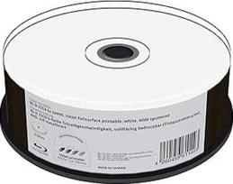 Blu-ray bd-r sl 25gb 6x mediarange ff rašaliniu spausdintuvu spausdinamas metalizuotas pyragas 25 vnt.