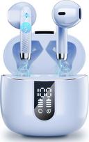 Bluetooth 5.3 Headphones, In-Ear Headphones Wireless with 4 Mics, 48H Deep Bass Playtime Wireless Earbud, LED Display, Bluetooth Earphones with ENC Noise Cancelling, IP7 Waterproof Headphones Sport