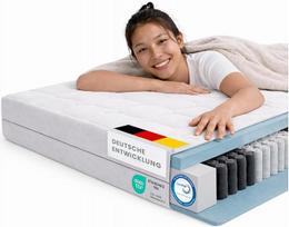 BMM Ortho Medic Plus čiužinys 90 x 200 H3 - kišeninis spyruoklinis čiužinys su 7 zonomis, 25 cm aukščio, pritaikytas nugaros skausmams, "Oeko-Tex", sukurtas Vokietijoje