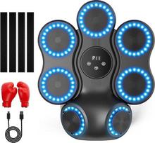 Bokso treniruoklis, muzikinis treniruoklis su „Bluetooth“ ir LED ekranu, 9 reguliuojamais greičiais, 11 treniruočių režimais ir prie sienos tvirtinamais bokso pagalvėliais – išmanusis treniruoklis namų treniruotėms