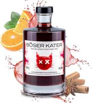 BÖSER KATER Mulled Wine Gin - Hot Kitty, Mulled Punch Meets Gin, idealiai tinka žiemos kokteiliams su skoniu, puiki dovanų idėja, rankų darbo, mažos laidos, 0,5 l, 17 % tūrio