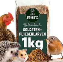 BREERs Soldier Fly Larvae Džiovintos 1 kg maistas Laukinių paukščių maistas Visus metus Vabzdžių užkandis Ežio maistas Žiurkėnas Voverė