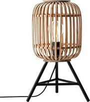 BRILLIANT "Woodrow" stalinė lempa šviesiai ruda | 1x A60, E27, 60 W, tinka įprastoms lemputėms N.ent. | Su laidiniu jungikliu | Tinka LED lemputėms