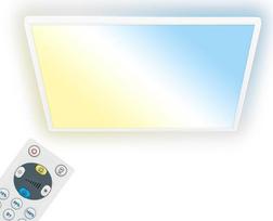 BRILONER - LED lubų šviestuvas su nuotolinio valdymo pulteliu, nuo šiltai baltos iki šaltai baltos spalvos, reguliuojamas, šviestuvas, lubų šviestuvas, svetainės šviestuvas, LED skydelis, miegamojo šviestuvas, 56 x 56 x 3 cm (D x Š x V), baltas