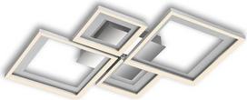 BRILONER Leuchten 3727-019 LED lubinis šviestuvas, reguliuojamas pakopomis, pasukamas lubinis šviestuvas, rėmas, išpjova, aliuminis, chromuotas, 530 x 530 x 75 mm