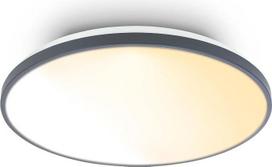 BRILONER – LED lubinis šviestuvas su nuotolinio valdymo pultu, reguliuojamas šviesos stiprumas, CCT (šiltos baltos iki neutralios baltos spalvos), LED lempa, lubinis šviestuvas, svetainės lempa, miegamojo lubinis šviestuvas, virtuvės lempa, 48 x 6,5 cm, m