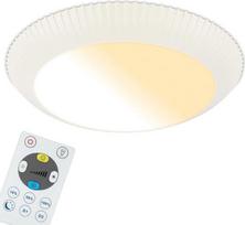 BRILONER – LED lubų šviestuvas su reguliuojamu apšvietimu, nuotolinio valdymo pultu, CCT funkcija, apvalus, 46 cm, senovinis baltas