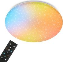 BRILONER – LED lubų šviestuvas „AuraGlow“, reguliuojamo ryškumo, su nuotolinio valdymo pultu, baltas, 56 x 8,5 cm