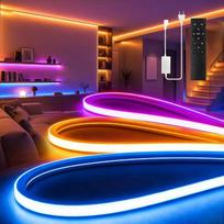 BRIMETI LED juosta lauko sąlygoms, reguliuojamo ryškumo, 10 mm, 10 m, neoninė juosta