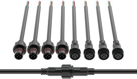 BTF-LIGHTING 5 kontaktų vandeniui atspari elektros kištukinė jungtis, 24 AWG, IP65