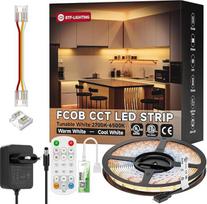 BTF-LIGHTING COB CCT 2700K–6500K LED juosta, 12 V, 5 m, 3200 LED, pilnas komplektas