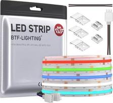 BTF-LIGHTING FCOB COB RGB didelio šviesos tankio, tolygiai pjaustoma LED juosta, 5 m, 840 LED/m, 24 V DC, IP30, neatsparus vandeniui, įvairiaspalvė, skirta virtuvės spintelių apšvietimui (be maitinimo šaltinio ir valdiklio)