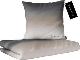 bugatti Patalynė 135 x 200 cm - 100 % medvilnė, su užtrauktuku, minkšta ir skalbiama, "Mako Satin Bed Linen Striped Grey Beige