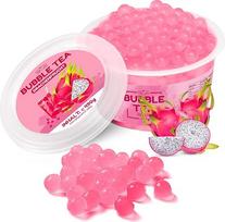 Burbulinės arbatos karoliukai Drakono vaisiai 490 g Bobos karoliukai Dragonfruit Boba vaisių karoliukai Veganiški, be glitimo ir daugiau Turinys