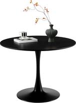 buybyroom Modernus apvalus valgomojo stalas, baro stalas, rašomasis stalas, tinka virtuvei, valgomajam, svetainei ir biurui, 2-4 asmenims, skersmuo 100 cm, juodas