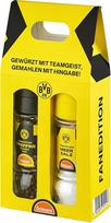 BVB x Ostmann prieskonių malūnėlis | nemaltos jūros druskos ir juodųjų pipirų rinkinys "Borussia Dortmund" sirgalių leidinyje | BVB prieskoniai dovanoms | 130 g druskos / 60 g pipirų