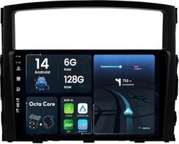BXLIYER - 6G+128G - Android 13 IPS automobilinis radijas Mitsubishi Pajero 4 V80 V90 (2006-2014) - Belaidis CarPlay/Android Car/DSP - Kamera ir mikrofonas - 9 colių 2 DIN - DAB vairo valdymas Fast-Boot 360-CAM