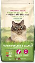 by Amazon Grainfree Recipe Cat Food Sausas ėdalas suaugusioms katėms su šviežia lašiša, 3 kg