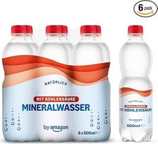 by Amazon Natūralus mineralinis vanduo su angliarūgšte, 6 x 500 ml
