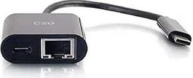 C2G USB-C eterneto adapteris su maitinimu Juodas USB 3.0 (3.1 Gen 1) C tipo sąsajos šakotuvas - Sąsajos šakotuvai (USB 3.0 (3.1 Gen 1) Type-C)