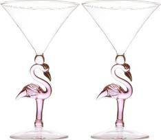 Cabilock 2 x Flamingo vyno taurės, geriamojo vyno taurės, vandens taurės, stiklo gaminiai, pintos viskio taurės, dozatorius, nedūžtančios vyno taurės, spalvingos kokteilių taurės, ananasų taurės, kokteilių taurės