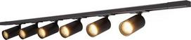 CALEX „Tracklight 2M“ lubinė bėginė su 6 „GU10“ prožektoriais, juoda