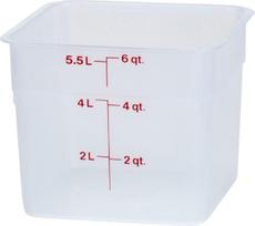 Cambro "CamSquare" 5,7 l maisto indas 215x215x185 mm - skaidrus