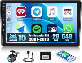 CAMECHO 2+64G 8 branduolių "Android 15" automobilinis radijas "Fiat Panda" 2003-2012 m. su "Navi" belaidžiu "Carplay Android Car", dvigubas DIN su 9 colių ekranu, RDS/FM MirrorLink Bluetooth 5.0/DSP + AHD galinio vaizdo kamera