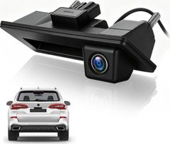 CAMECHO 170° naktinio matymo atbulinės eigos kamera, skirta „VW“, „Audi“ modeliams „Tiguan“, „Passat“, „Q3“, „A3“; galinio vaizdo kamera su HD/CVBS, atspari vandeniui (IP67), su parkavimo gairėmis, bagažinės atidarymo funkcija, skirta „VW“, „Audi“ modelia