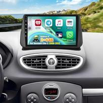CAMECHO 2+64G Android 13 navigacijos automobilinis radijas "Renault Clio 3" 2006-2012 m., 9 colių belaidis Carplay Bluetooth HD jutiklinis ekranas su Android GPS WiFi FM/RDS Mirror Link + Canbus atbuline eiga