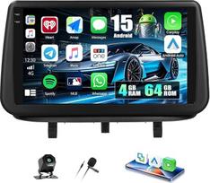 CAMECHO 4+64G Android 15 Navi Autoradio für Opel Meriva 2010-2014, 9 Zoll GPS Radio mit Bluetooth WiFi Wireless Carplay Android Auto FM RDS 32EQ +Rückfahrkamera