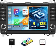 CAMECHO 4G + 128G Android 15 automobilinis radijas Mercedes Benz W169 B200/W245 W639 Viano Sprinter su Apple Carplay Android Car, dvigubas DIN su 8 colių jutikliniu ekranu su GPS RDS/FM/EQ Bluetooth 5.0 Canbus