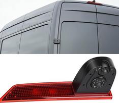 CAMECHO stabdžių žibinto galinio vaizdo kamera su HD naktinio matymo funkcija, IP67 atsparumo vandeniui kamera, skirta „Ford Transit“ (2012–2015 m.) trečiajam stabdžių žibintui, su 140° plataus kampo kamera, pasukama 30° + 15°, 12 V, 10 m laidinė