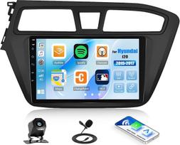CAMECHO „CarPlay“ automobilių radijas su 9 colių DSP ekranu, skirtas „Hyundai i20“ (2015–2017 m.) su „Android Auto“, FM, RDS, „Bluetooth“, HD jutikliniu ekranu su „YouTube“, vairo valdymu ir atbulinės eigos kamera