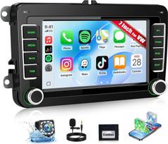 CAMECHO „CarPlay“ automobilių radijas, 7 colių ekranas, skirtas „VW Golf 5“, „VW Golf 6“, „Passat B6“, „Passat B7“, „Polo“, „Seat“, „Touran“ ir „Skoda Tiguan“ automobiliams, su „Android“, FM, RDS, „Bluetooth“, HD jutikliniu ekranu, valdymu per vairą ir at