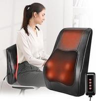 Careboda Back Massager with Heat, Shiatsu Massager for Neck, Back, Shoulder, Electric Massage Cushion with 3D Massage Heads and 3 Speed, for Men and Women