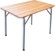 CASTELMERLINO 28 sulankstomas stalas Lauko kempingas Patio Larch 100 x 60 cm