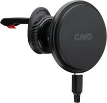 CAYO „car.dokk“ magnetinis automobilinis mobiliojo telefono laikiklis su 15 W indukcinio įkrovimo funkcija, ventiliacijos angos laikiklis su patentuotu spaustuku, suderinamas su „MagSafe“, tvirtas tvirtinimas, elegantiškas, plokščias dizainas