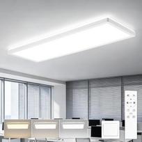 CBJKTX LED lubų plokštė 58 x 20 cm, 22 W, su reguliuojamu apšvietimo intensyvumu ir spalvinės temperatūros nustatymu | (3000–6500 K), su nuotolinio valdymo pultu, itin plona, skirta biurui, dirbtuvėms, prieškambariui, virtuvei, svetainei – balta