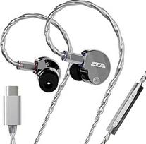 CCA Phoenix In-Ear Monitor ausinės, dvigubo magneto dinaminio vairuotojo IEM su HiFi aiškiu garsu ir giliu bosu, pilnai metalinės profesionalios žaidimų ausinės muzikantams, dainininkams